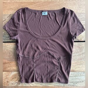 Sunday best brown corset tee